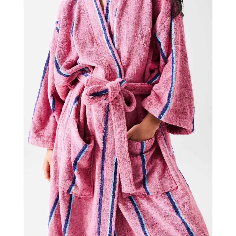 Kip&Co Blushing Stripe Bamboo Terry Bath Robe image number 2